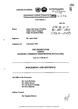 Prosecutor v. Rutaganda, Judgement and Sentence
