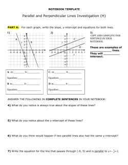 H Parallel vs. Perpendicular Lines Investigation