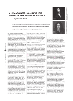 a new advanced non-linear heat conduction modelling technology