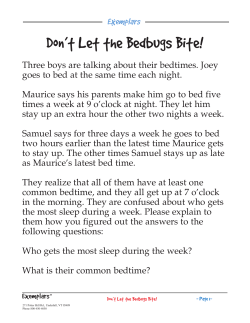 Don`t Let the Bedbugs Bite!