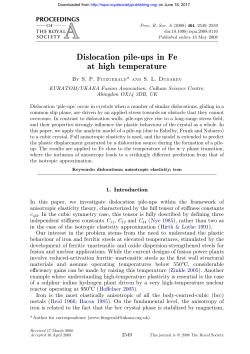 Dislocation pile-ups in Fe at high temperature
