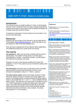 Safer birth in Chad - Nuffield Foundation