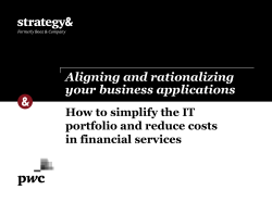 Aligning and rationalizing your business applications - Strategy