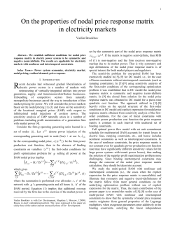 On the properties of nodal price response matrix in electricity markets