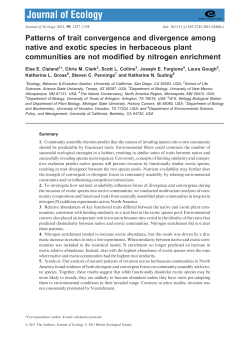 Patterns of trait convergence and divergence among native and