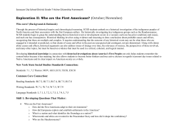 Exploration II: Who are the First Americans? (October/November)