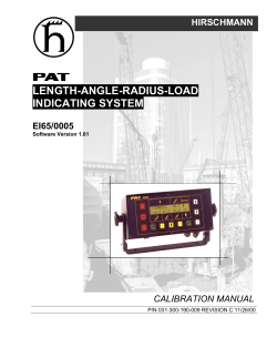 length-angle-radius-load indicating system