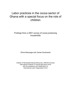 Labor practices in the cocoa sector of Ghana with a