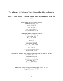 The Influence of Carbon on Trace Element Partitioning Behavior