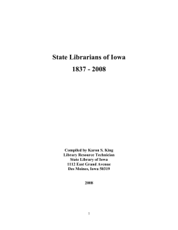 A history of Iowa`s State Librarians