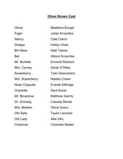 Oliver Brown Cast Oliver Madeline Burger Fagin Julian Kroschke