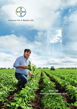 Bayer AG Financial Statements 2016