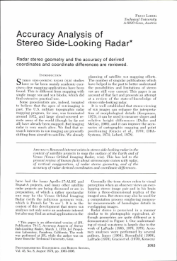 Accuracy Analysis of Stereo Side-Looking Radar