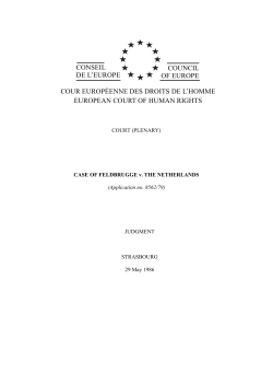 CONSEIL DE L`EUROPE COUNCIL OF EUROPE COUR