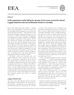 Editorial Is life expectancy really falling for groups of low socio