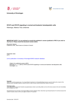 University of Groningen STAT3 and STAT5 signaling in