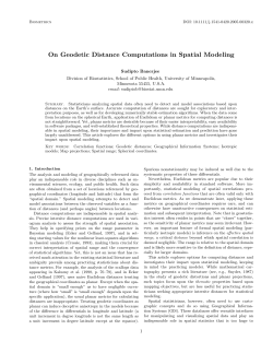 On Geodetic Distance Computations in Spatial