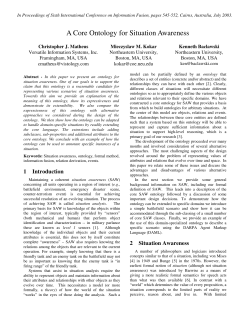 A Core Ontology for Situation Awareness