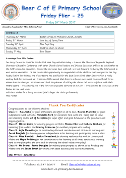 Friday Flier 24.3.17 - Beer Church of England Primary School