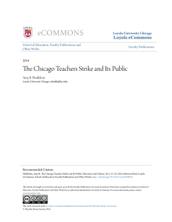 The Chicago Teachers Strike and Its Public