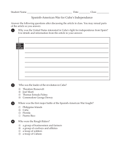 Spanish-American War for Cuba`s Independance