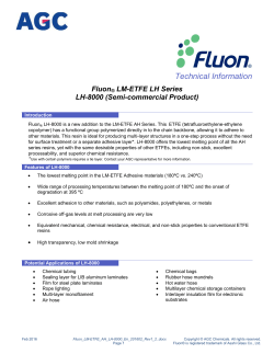 Fluon&reg; LH-8000 Data Sheet - AGC Chemicals Americas, Inc.