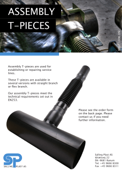 assembly t-pieces - Salling Plast AS