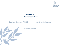 Module 5 - 1. Electron correlation