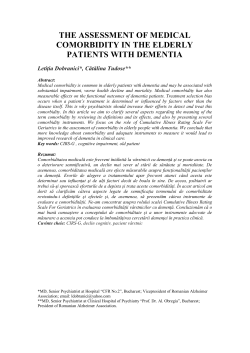 the assessment of medical comorbidities
