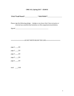 1 CMSC 421, Spring 2017 – EXAM II *PrInT*YouR*NamE