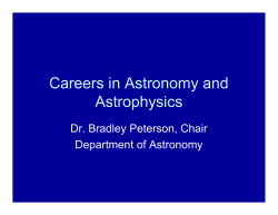 Careers in Astronomy
