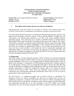 1 Full Resettlement Action Plan Summary Sirima Nomadic