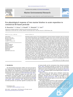 Eco-physiological response of two marine bivalves to acute