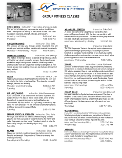 GROUP FITNESS CLASSES