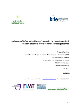 Evaluation of Information Sharing Practice in the North East mixed