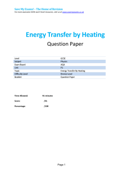 Energy Transfer by Heating