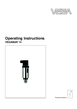 Operating Instructions - VEGABAR 14 - K