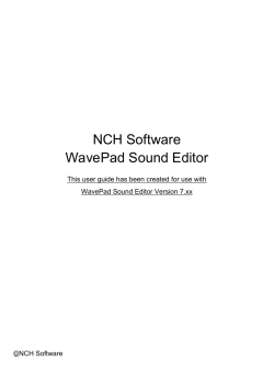 PDF WavePad Sound Editor