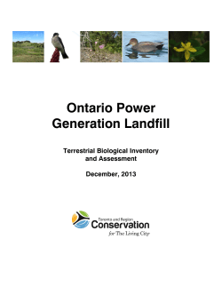 Ontario Power Generation Landfill, 2013