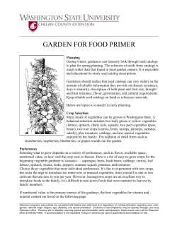 GARDEN FOR FOOD PRIMER