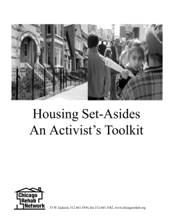 Housing Set-Asides An Activist`s Toolkit