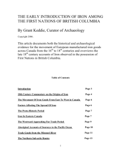 Table of Contents - Royal BC Museum Staff Profiles