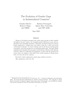 The Evolution of Gender Gaps in Industrialized Countries