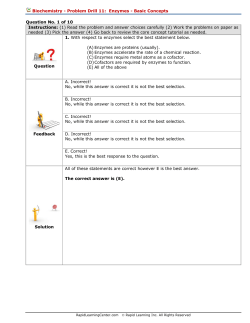 Enzymes - Rapid Learning Center