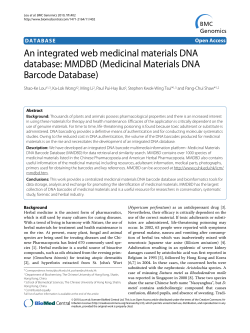 Medicinal Materials DNA Barcode Database