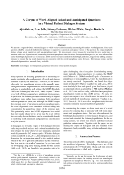 A Corpus of Word-Aligned Asked and Anticipated Questions in a