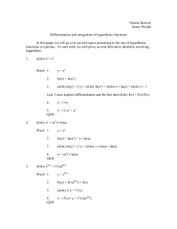Dennis Bowers James Woods Differentiation and integration of