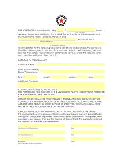 THIS AGREEMENT entered into this day ______ of