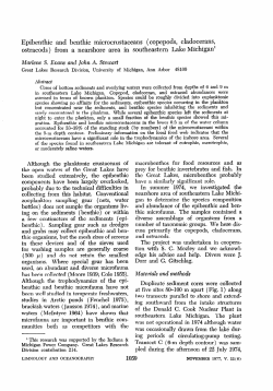 Epibenthic and benthic microcrustaceans