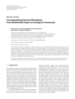 Conceptualizing Human Microbiota: From Multicelled Organ to